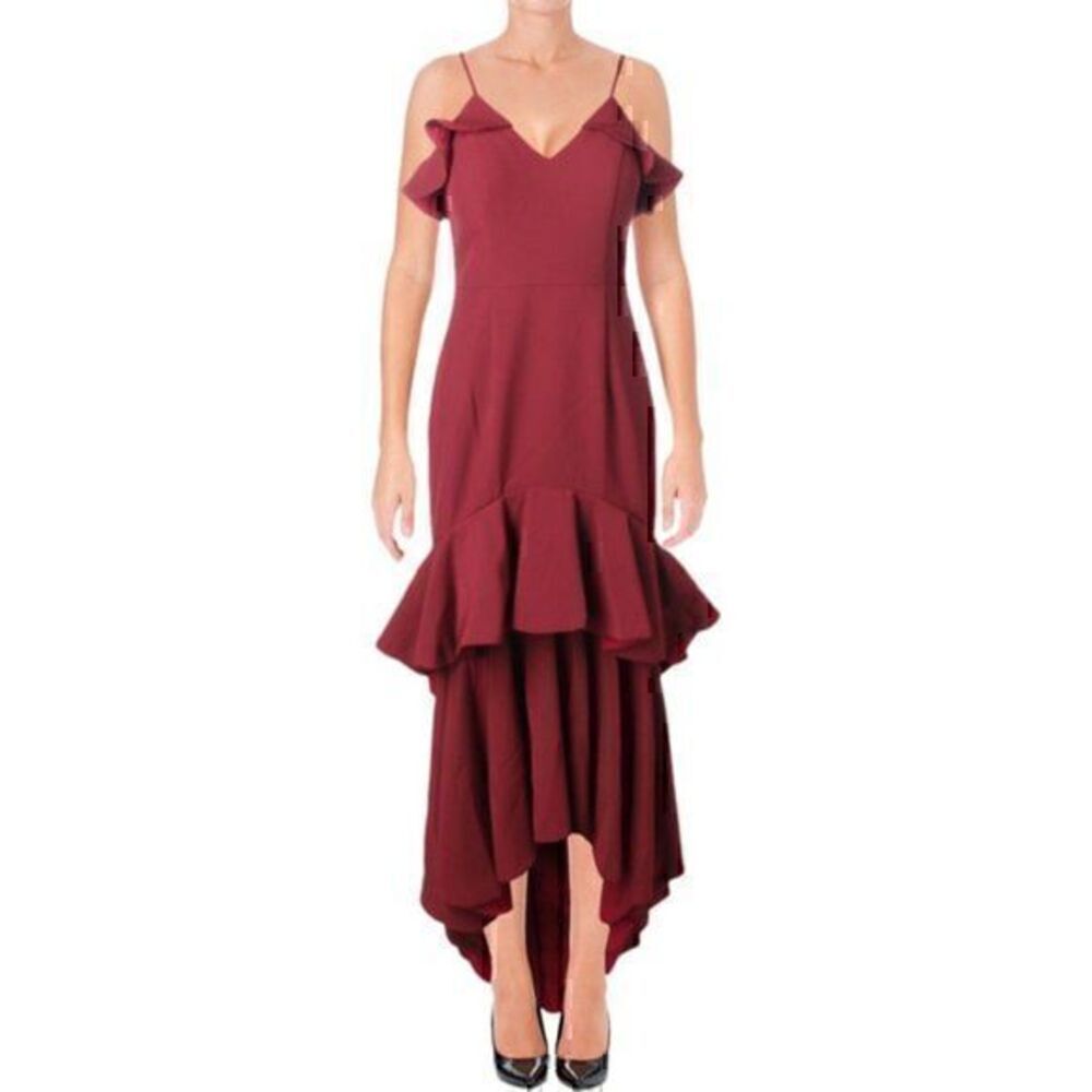 Jarlo Mina High Low Ruffle Maxi Prom Dress  6